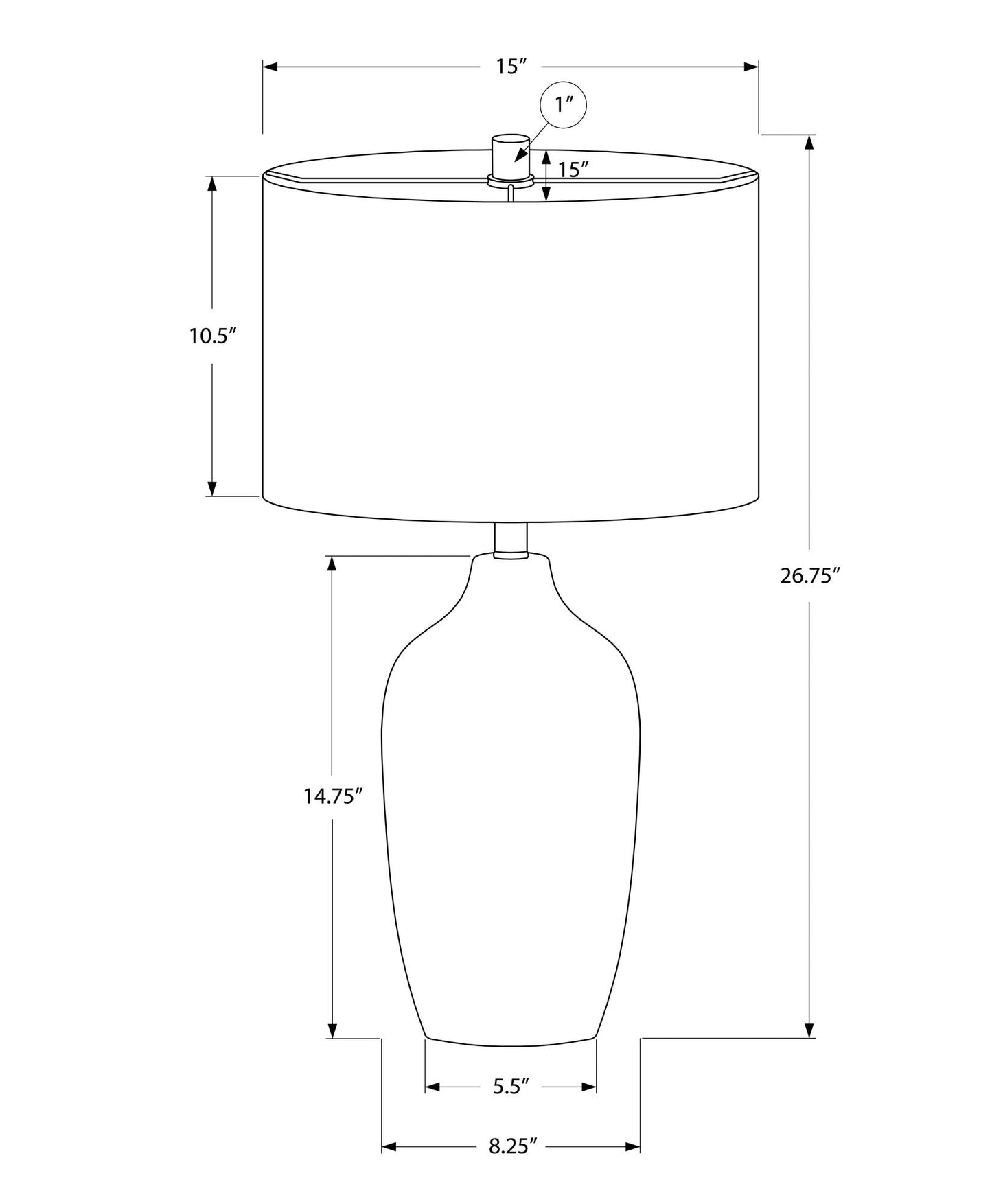 Gray Textured Ceramic Table Lamp