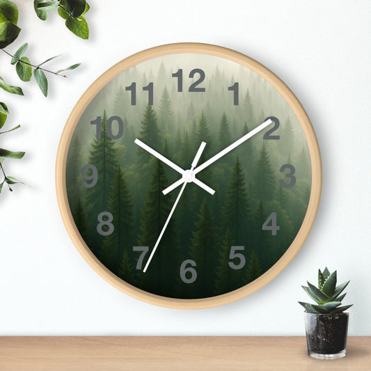 The Quiet Forest Wall Clock – Nature-Inspired Timepiece for Serene Spaces