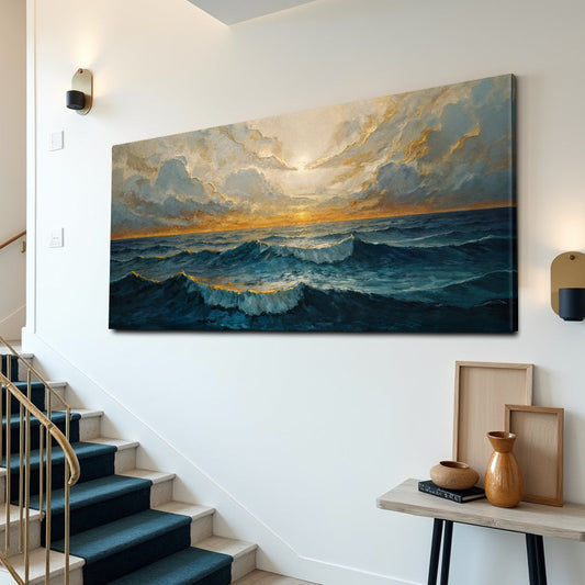 Waterscape Abstract Xi wall art with nature-inspired artwork - product view 2