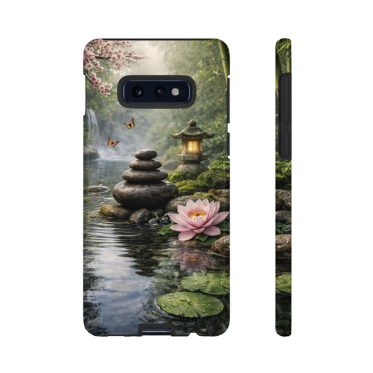 Still Waters Lotus Phone Case — Zen Garden, Calm Waters & Balanced Stones Design