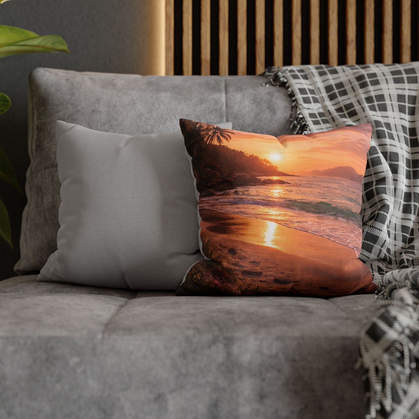 Sunset Coastal Calm 14x14 Pillow Cover