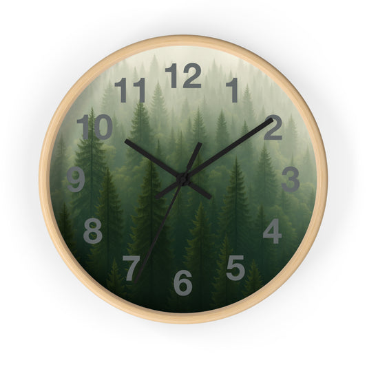 The Quiet Forest Wall Clock – Nature-Inspired Timepiece for Serene Spaces