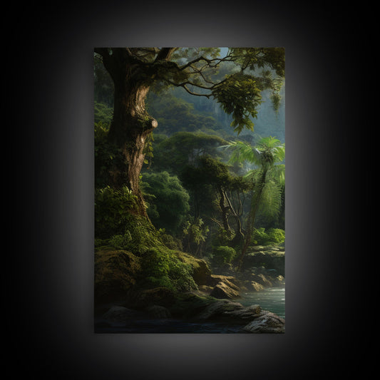 3 Panel Tropical Jungle | Framed Canvas Print