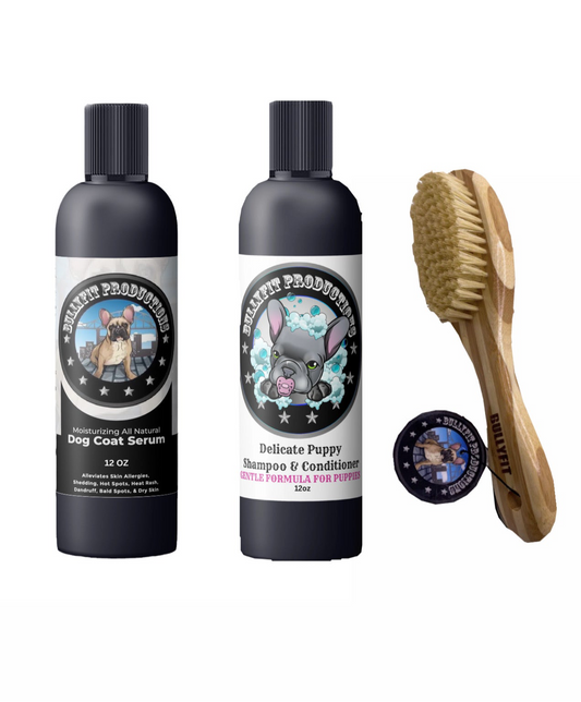BullyFIT Puppy Pack | Organic Dog Shampoo, Pet Grooming Kit, & Sensitive Skin Supplies