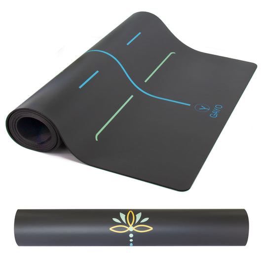 Eco Balance yoga mat with nature-inspired artwork