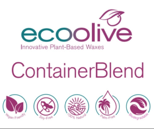 EcoOlive logo with 'ContainerBlend' text and icons on a white background