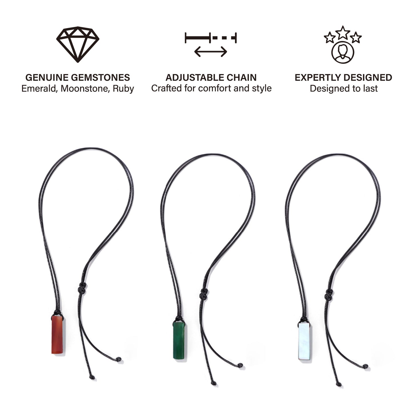 Zen Luxury Wellness Bundle: Trinity Gemstone Necklace Set, Ultrasonic Aroma Diffuser & Essential Oils Trio-3