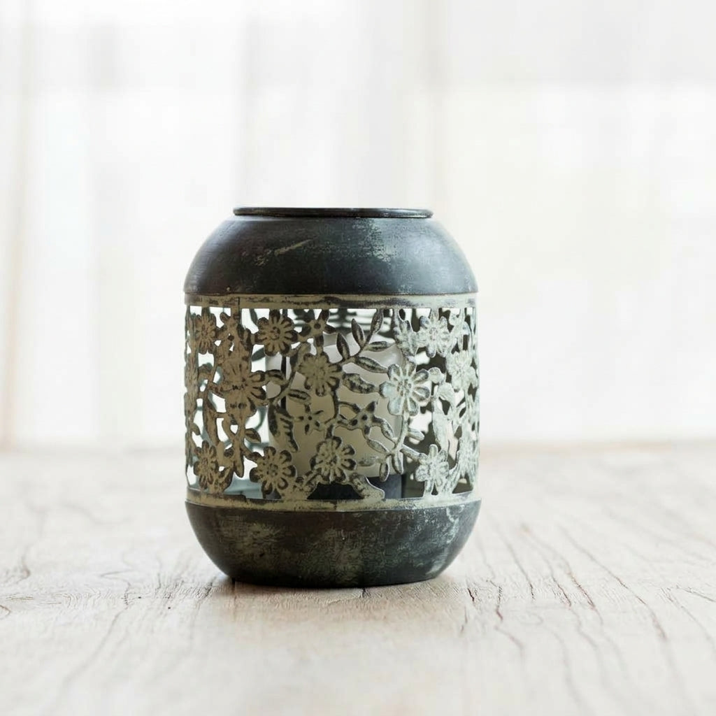 Rustic Metal Lantern Candle Holder, Four Styles