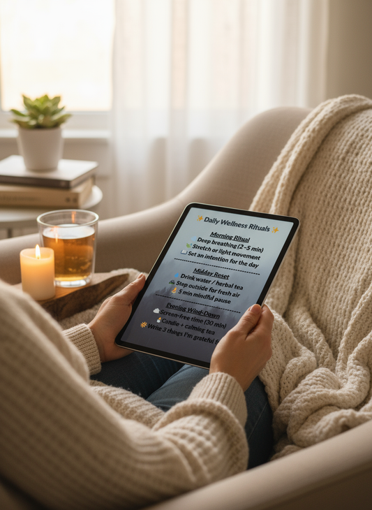 Daily Wellness Rituals on Device in Use