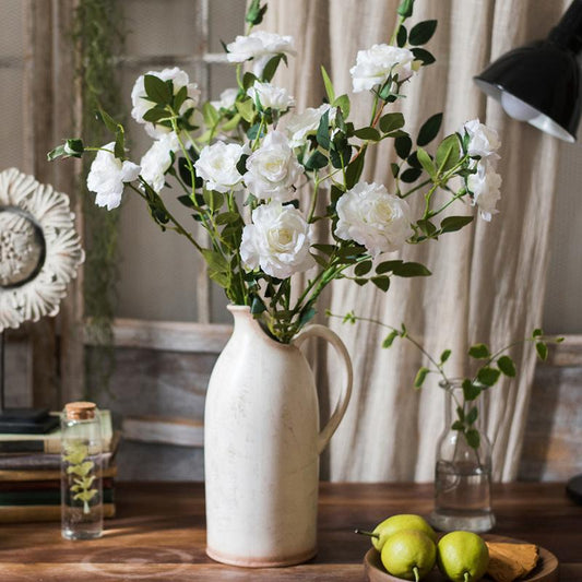 Artificial Blooming Rose Stem, 24.8 Inches