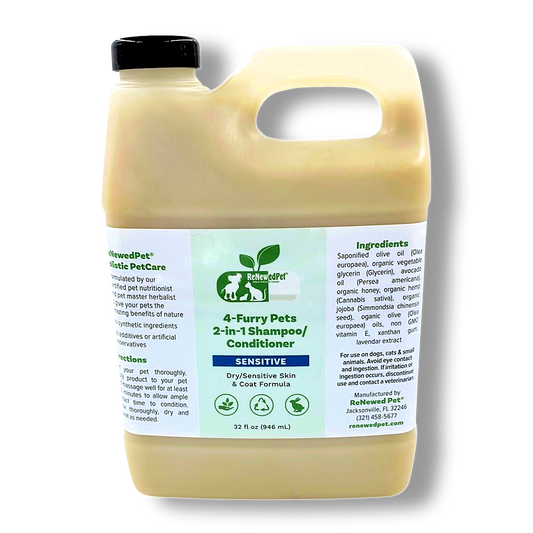 4-FURRY PETS 2-IN-1 *SENSITIVE SHAMPOO + CONDITIONER