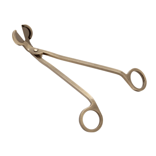 Brass candle wick trimmers open