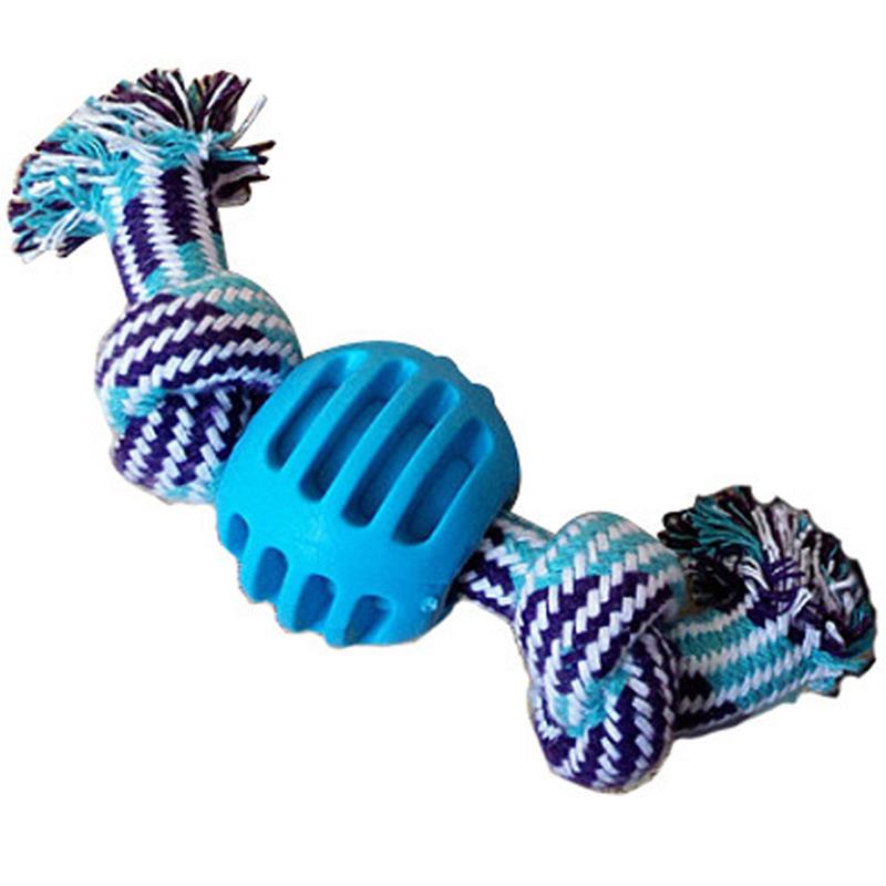 Pet Dog Toy Cotton Rope Double Knot Ball Bite Resistant Tooth uncategorized / needs cleanup with nature-inspired artwork - product view 6