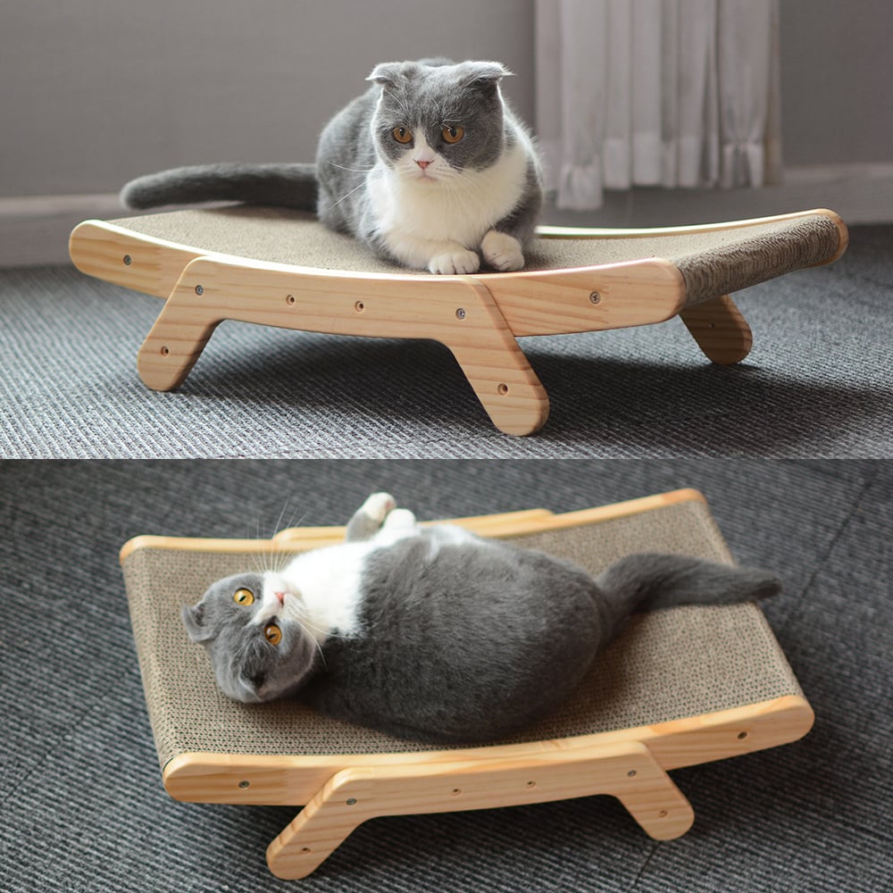 Deformation Cat Bed Vertical Corrugated Paper Grinding Claw Toy uncategorized / needs cleanup with nature-inspired artwork - product view 2