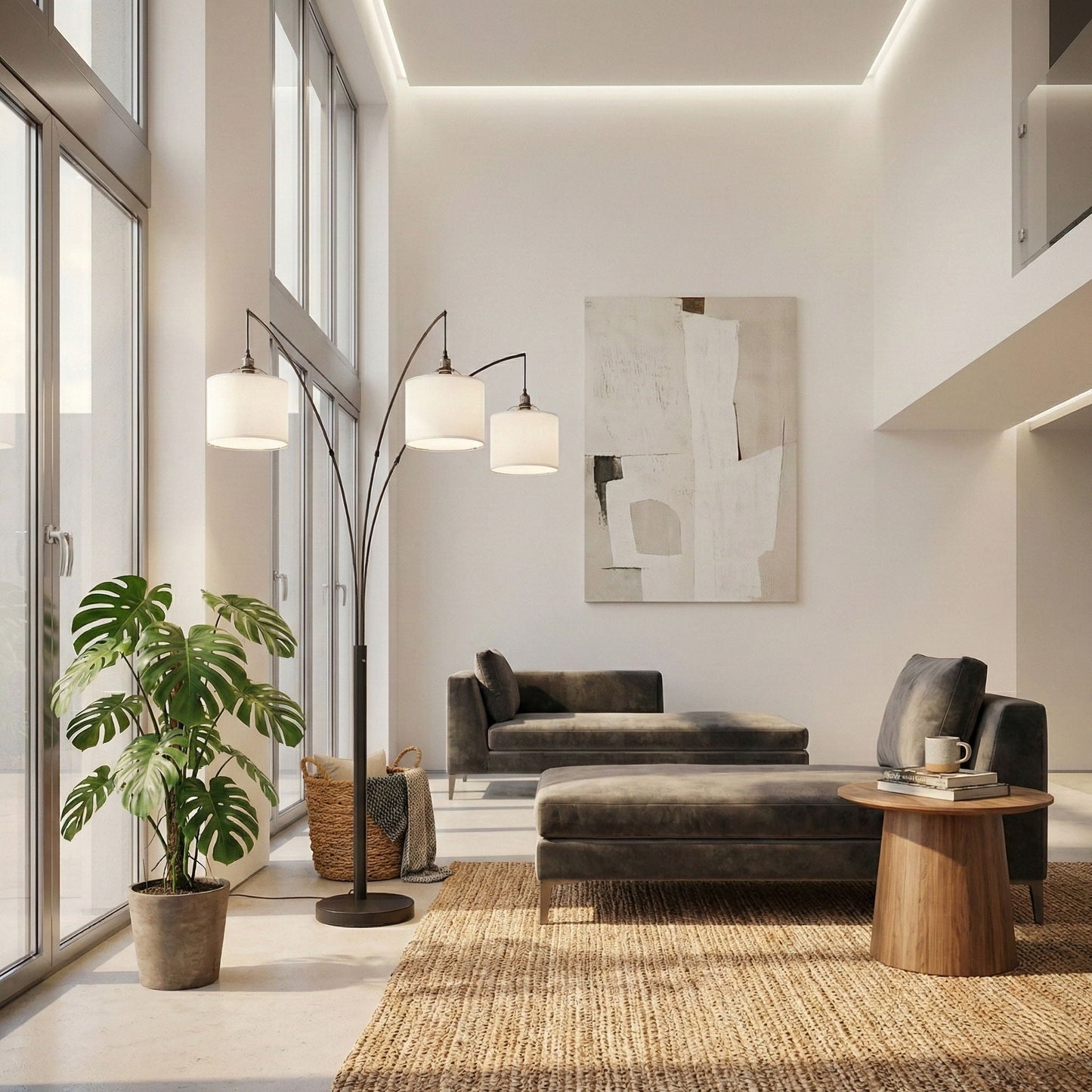3 Arm Arc Oil-Rubbed Bronze Floor Lamp