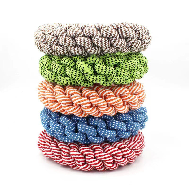 Cotton String Molar Braided Ring Knot Toy uncategorized / needs cleanup with nature-inspired artwork - product view 5