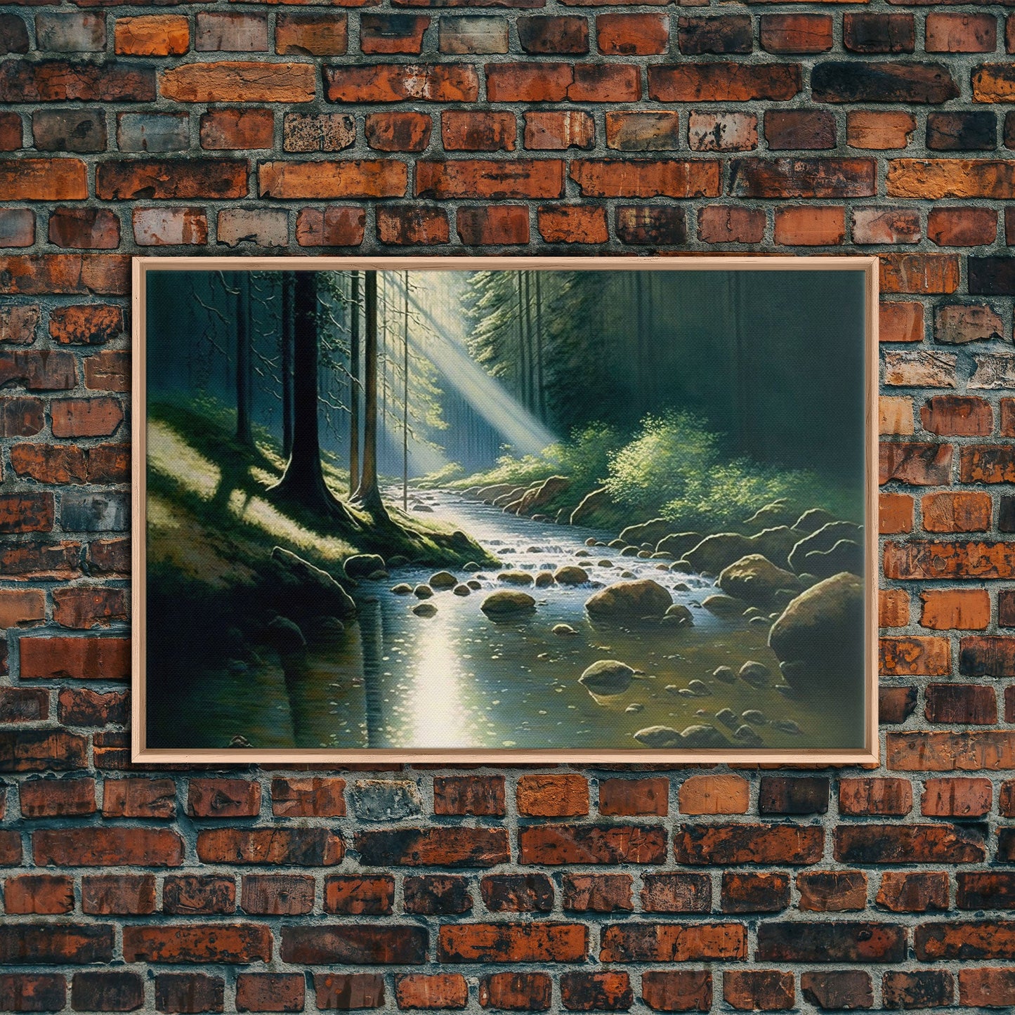 Colorful Landscape Watercolor Art | Framed Canvas Print