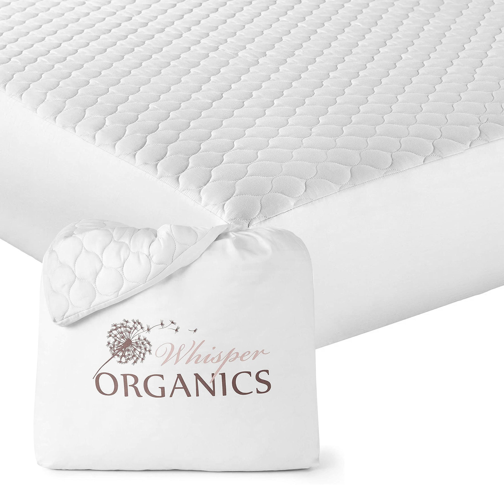 Organic Cotton Quilted Mattress Pad Protector mattress pad with nature-inspired artwork - product view 8