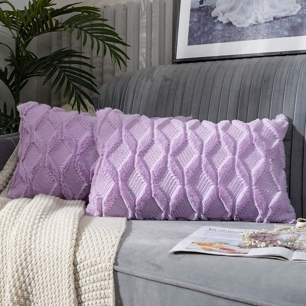 Rectangular Lumbar Plush Throw Pillow Covers, Pack of 2 Luxury Soft pillow cover with nature-inspired artwork - product view 18