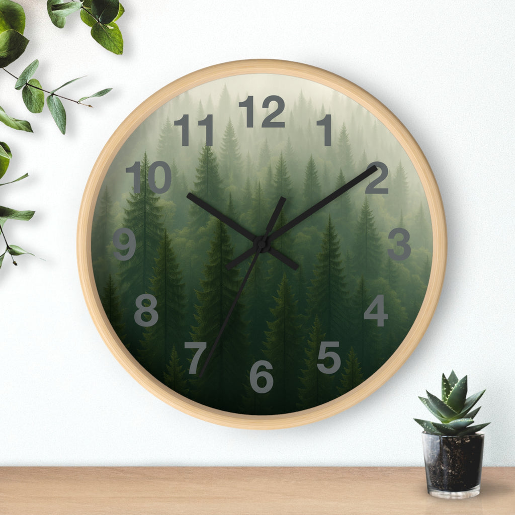 The Quiet Forest Wall – Nature wall clock with nature-inspired artwork - product view 4