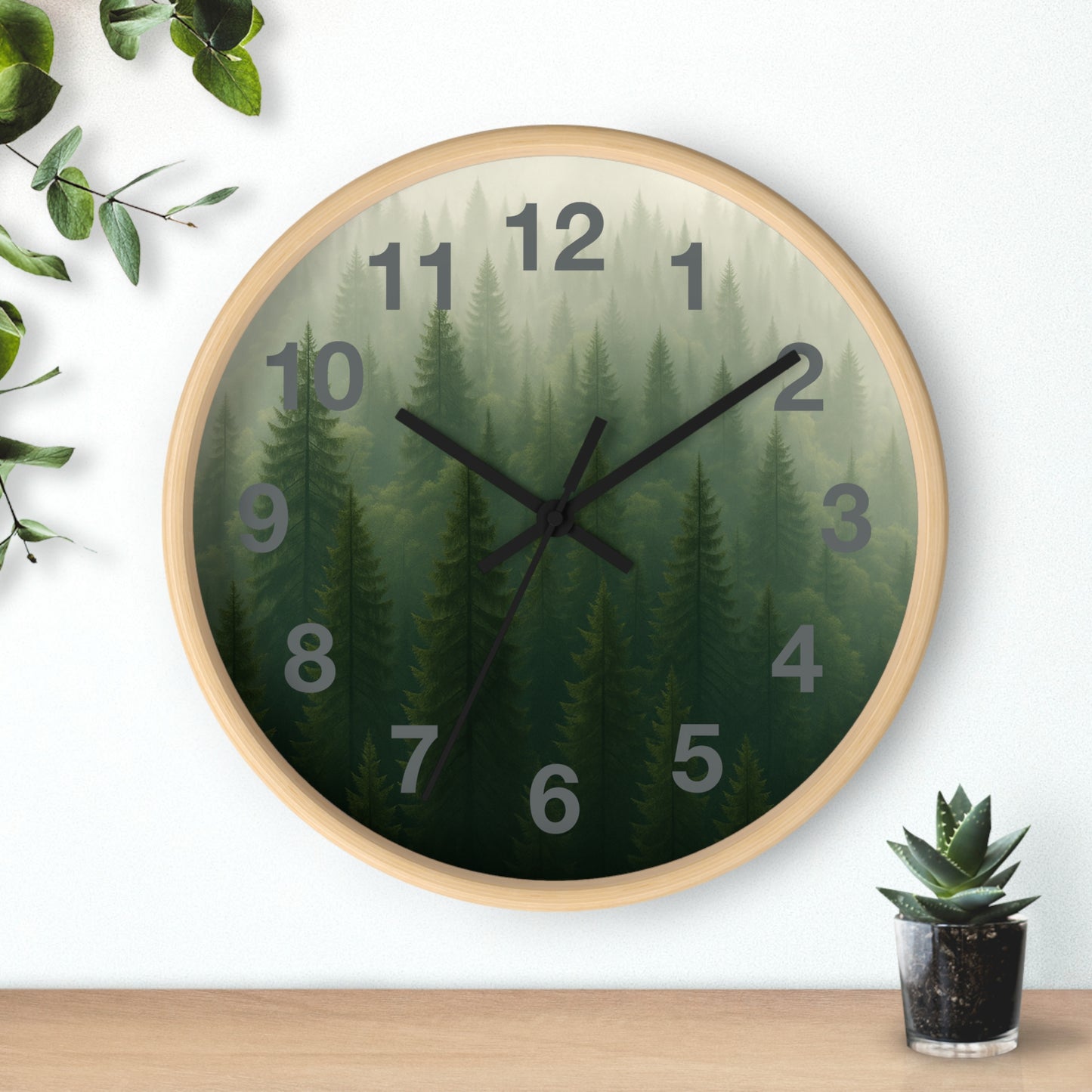 The Quiet Forest Wall Clock – Nature-Inspired Timepiece for Serene Spaces