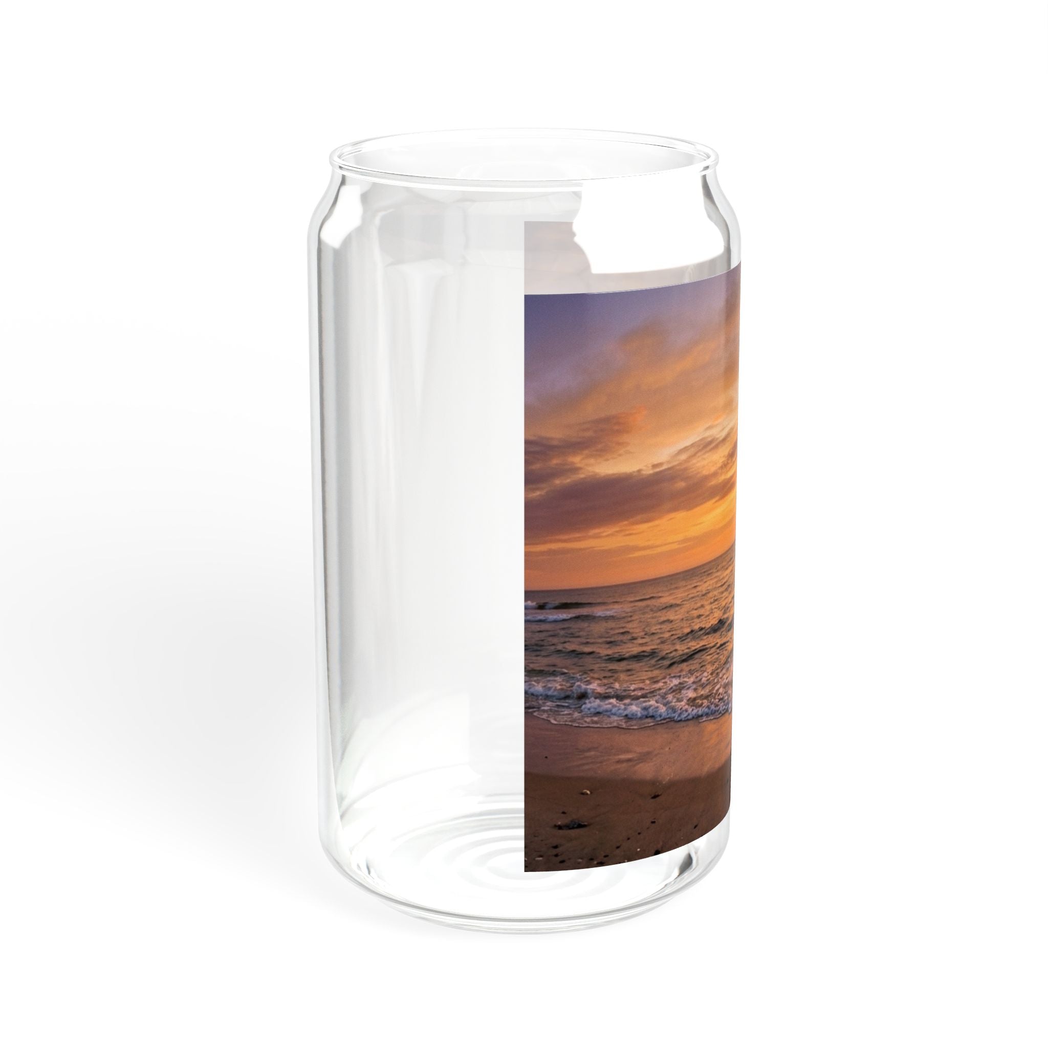 Sunset Beach Scene travel mug/tumbler with nature-inspired artwork - product view 6