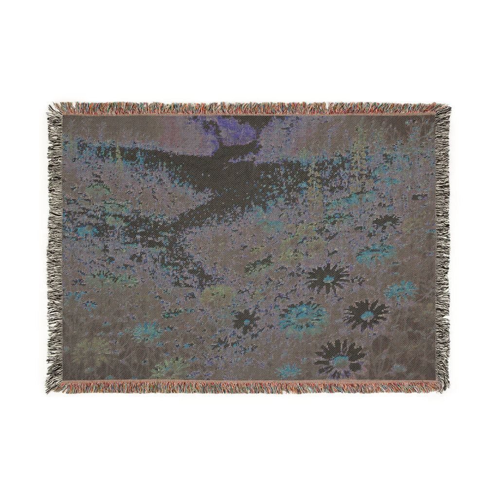 Mountain Meadow Woven Blanket | Scenic Nature Landscape Throw