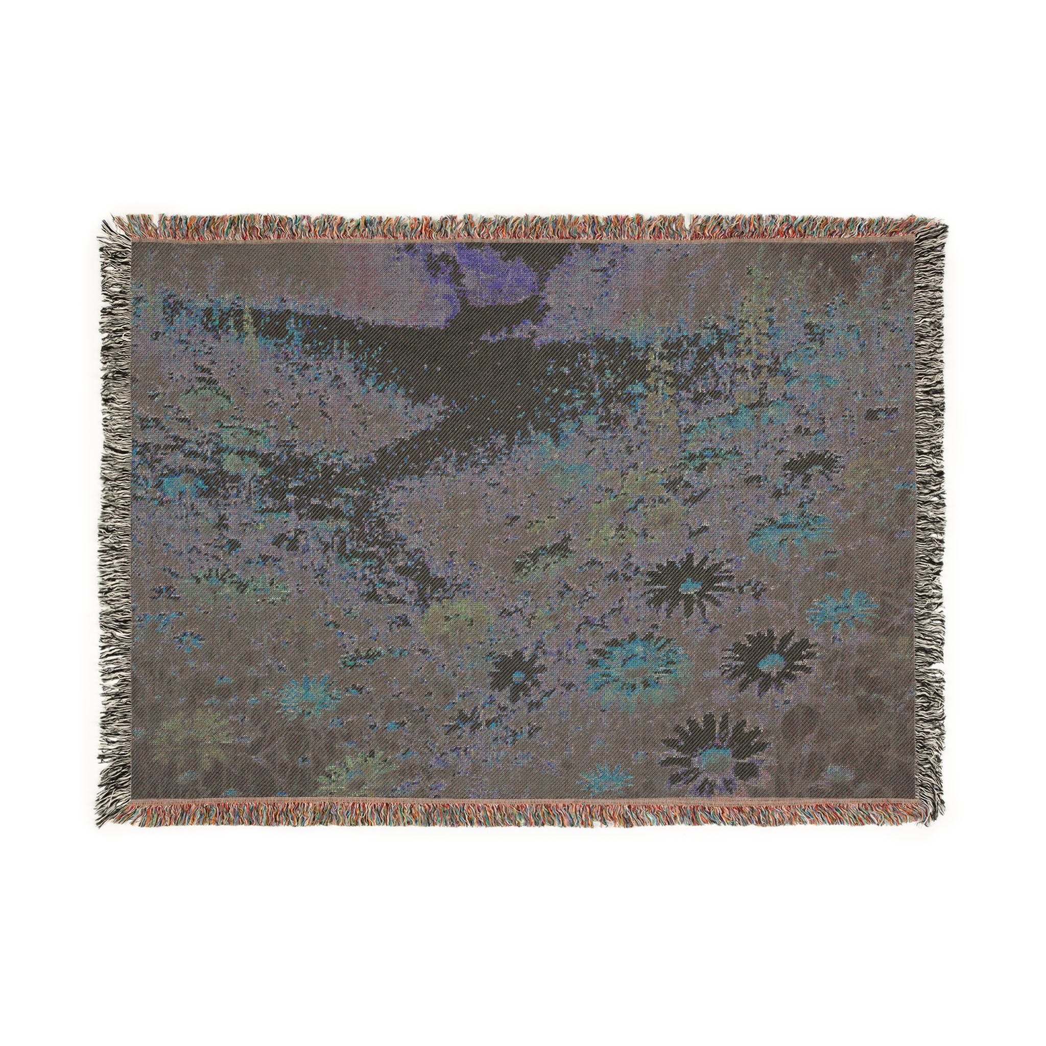 Mountain Meadow Woven Blanket | Scenic Nature Landscape Throw