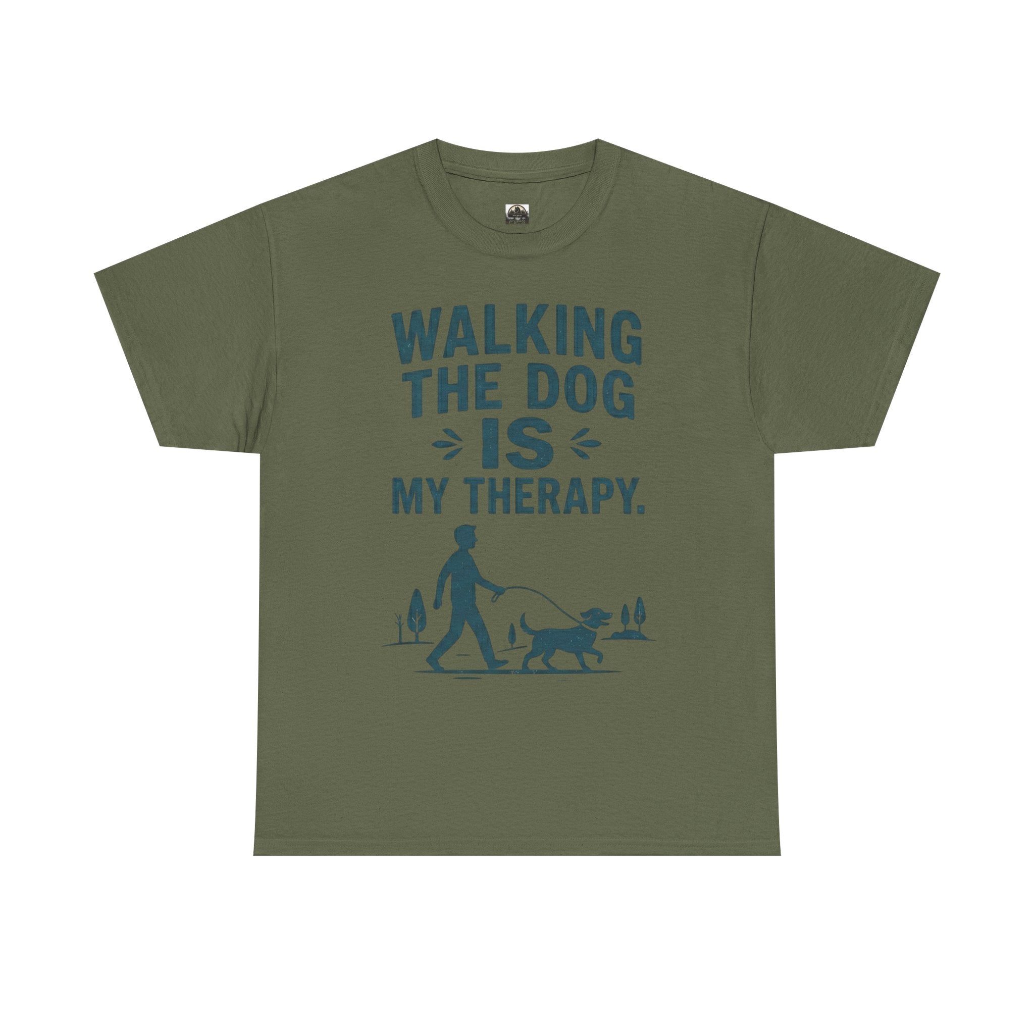 Walking the Dog Is My Therapy T t-shirt with nature-inspired artwork - product view 7