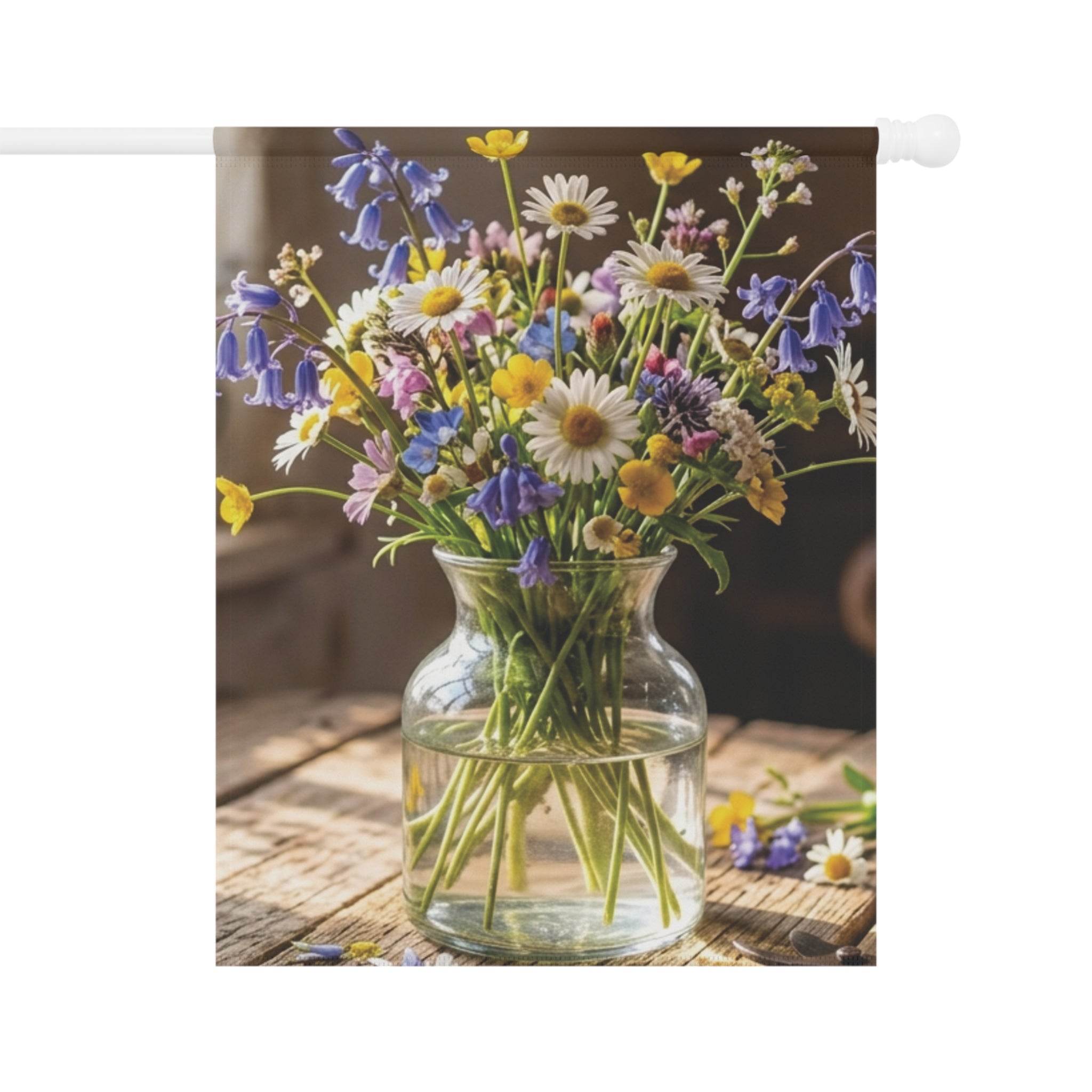 Fresh Cut Wildflowers Garden Flag 12x18 or House Banner 24.5x32