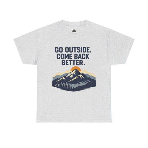 Go Outside Come Back Better T t-shirt with nature-inspired artwork - product view 2