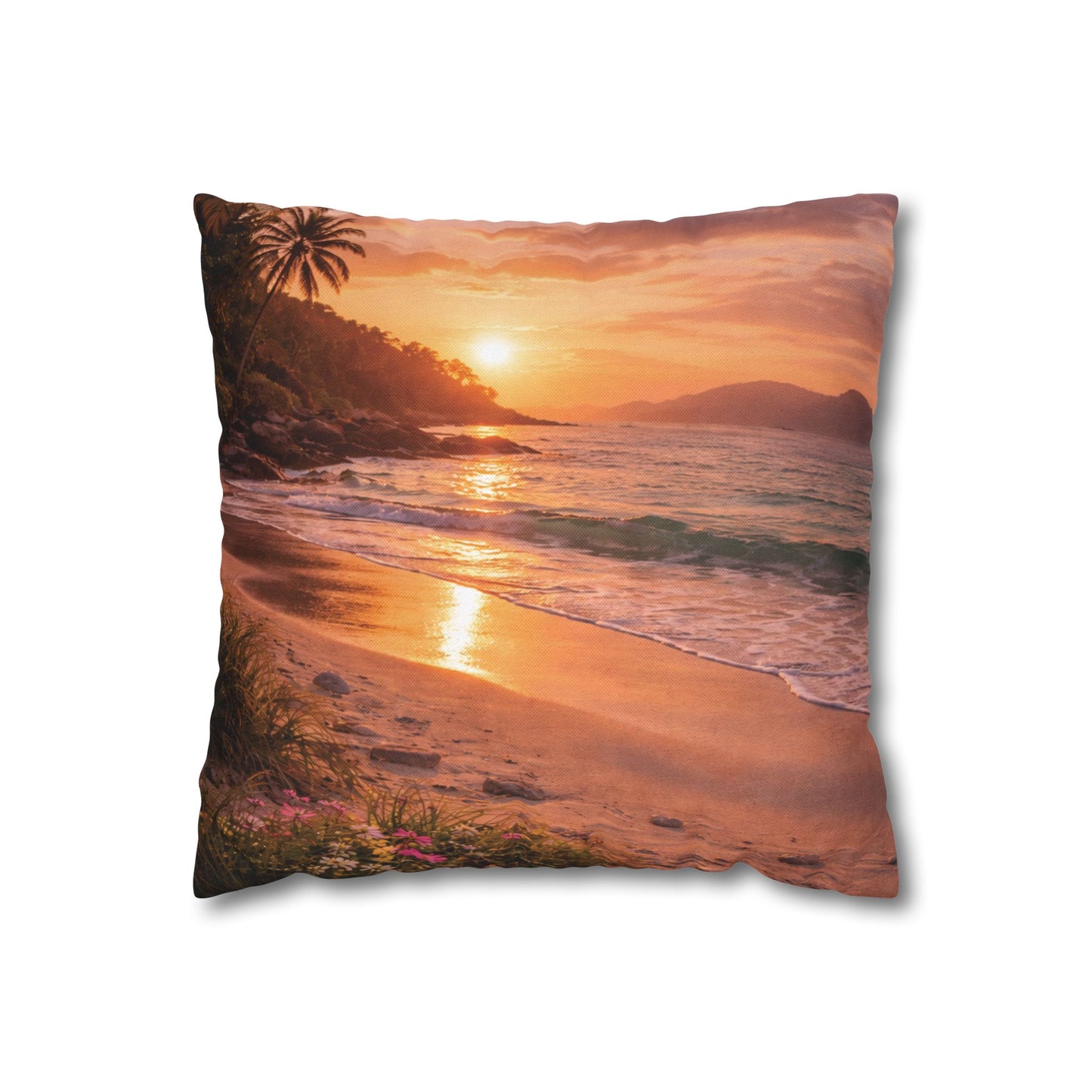 Sunset Coastal Calm 14x14 Pillow Cover