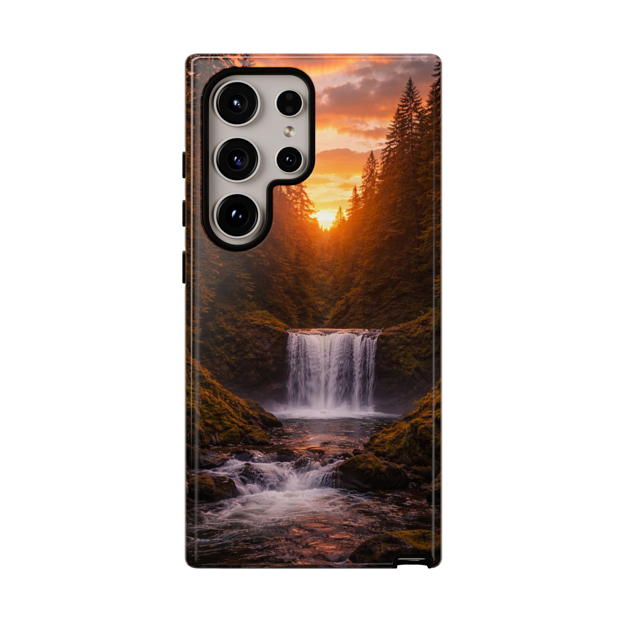 Evergreen Waterfall Phone Case phone case with nature-inspired artwork - product view 36