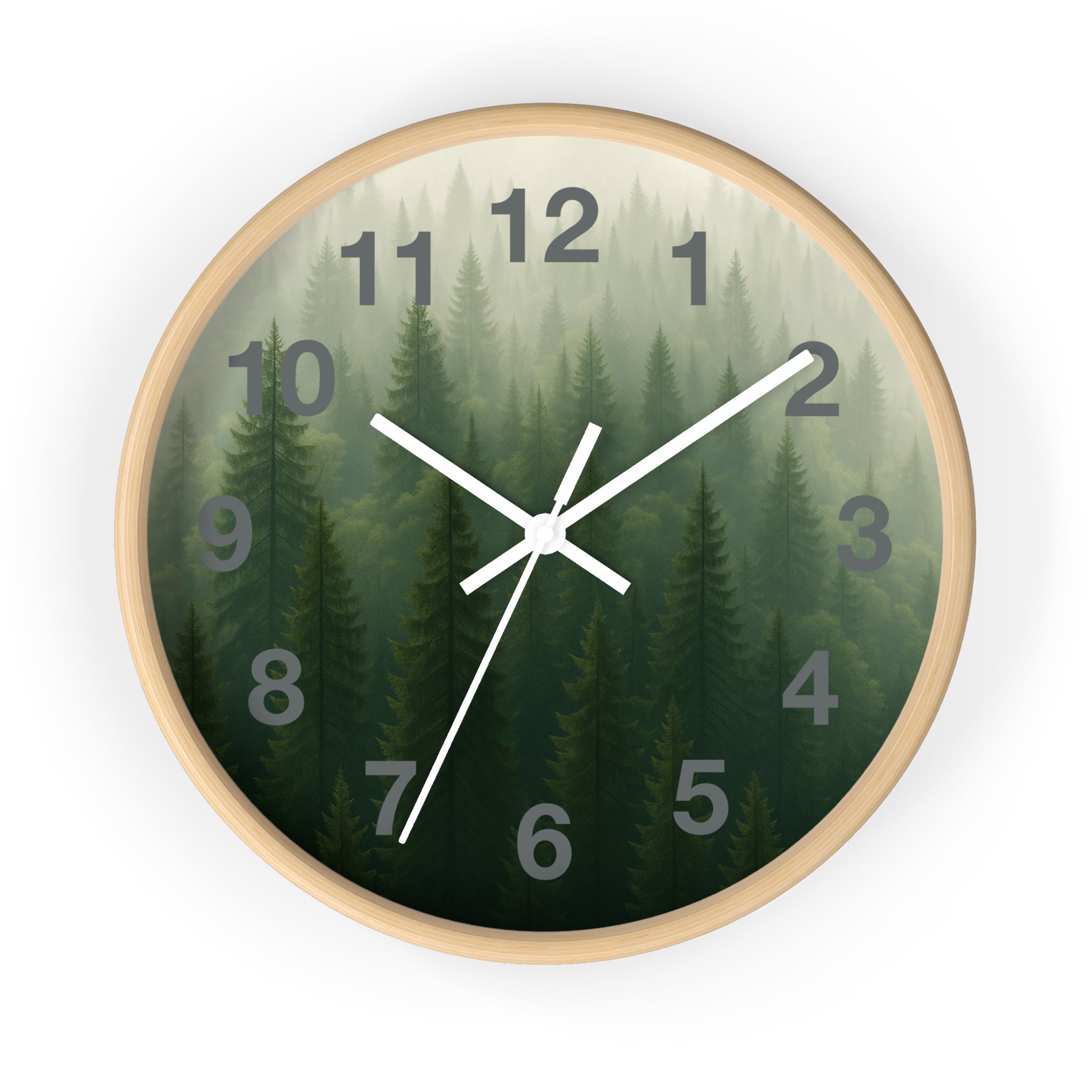 The Quiet Forest Wall – Nature wall clock with nature-inspired artwork - product view 3