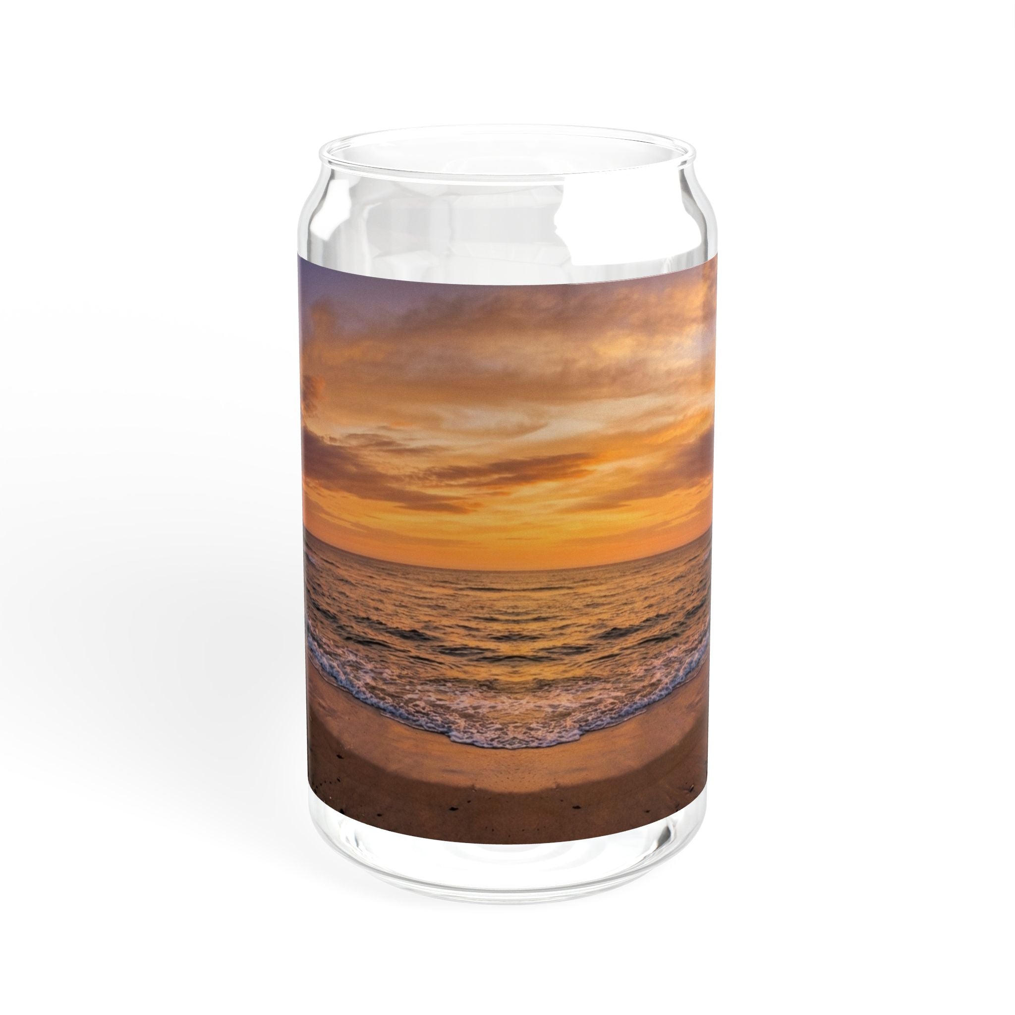 Sunset Beach Scene travel mug/tumbler with nature-inspired artwork - product view 2
