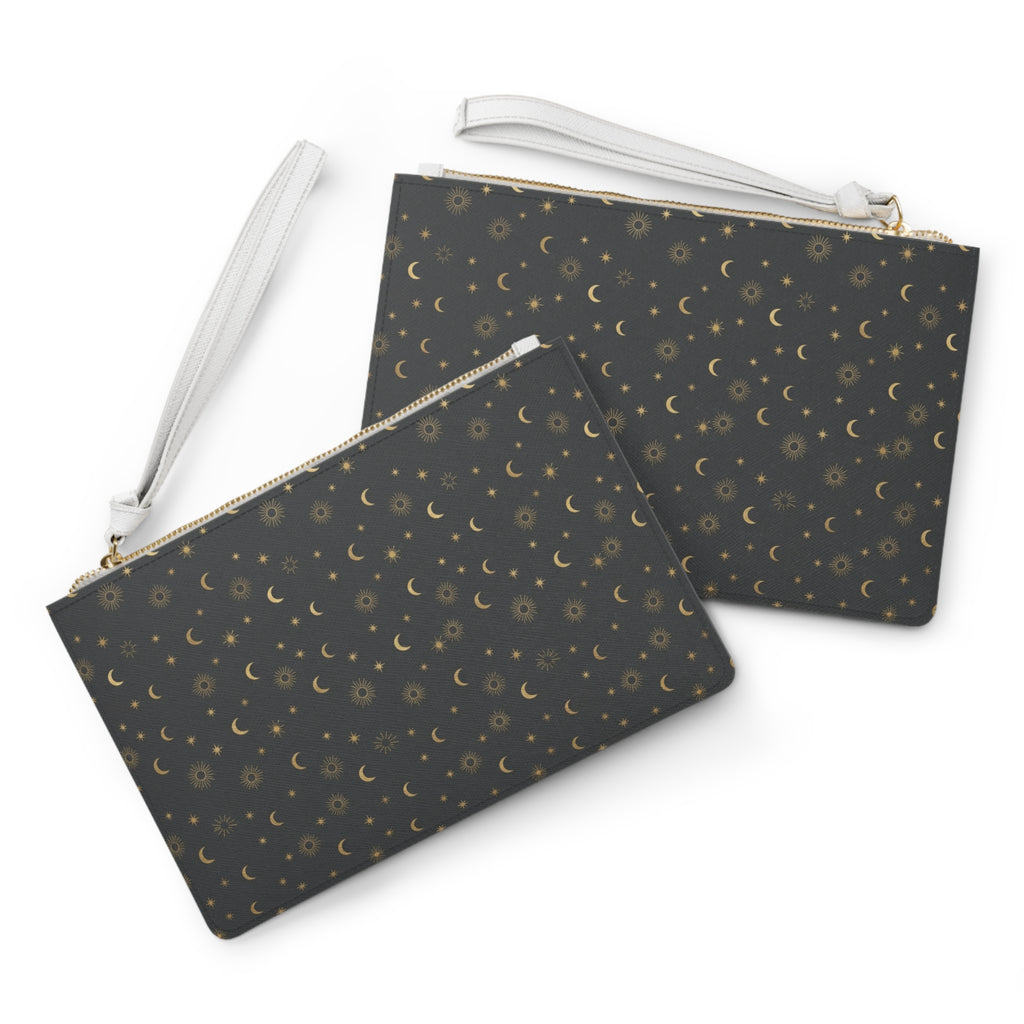 Golden Moon and Star Makeup Bag
