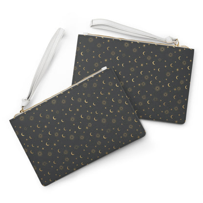 Golden Moon and Star Makeup Bag