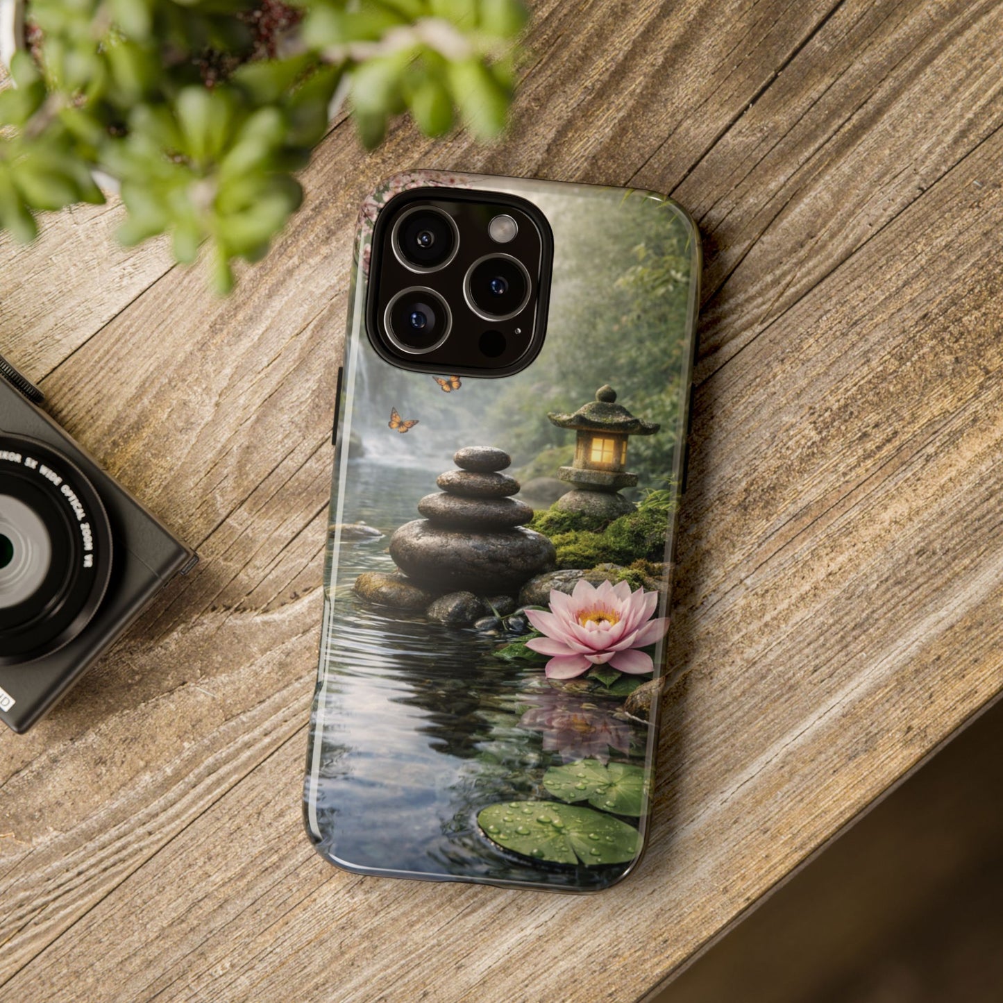 Still Waters Lotus Phone Case — Zen Garden, Calm Waters & Balanced Stones Design