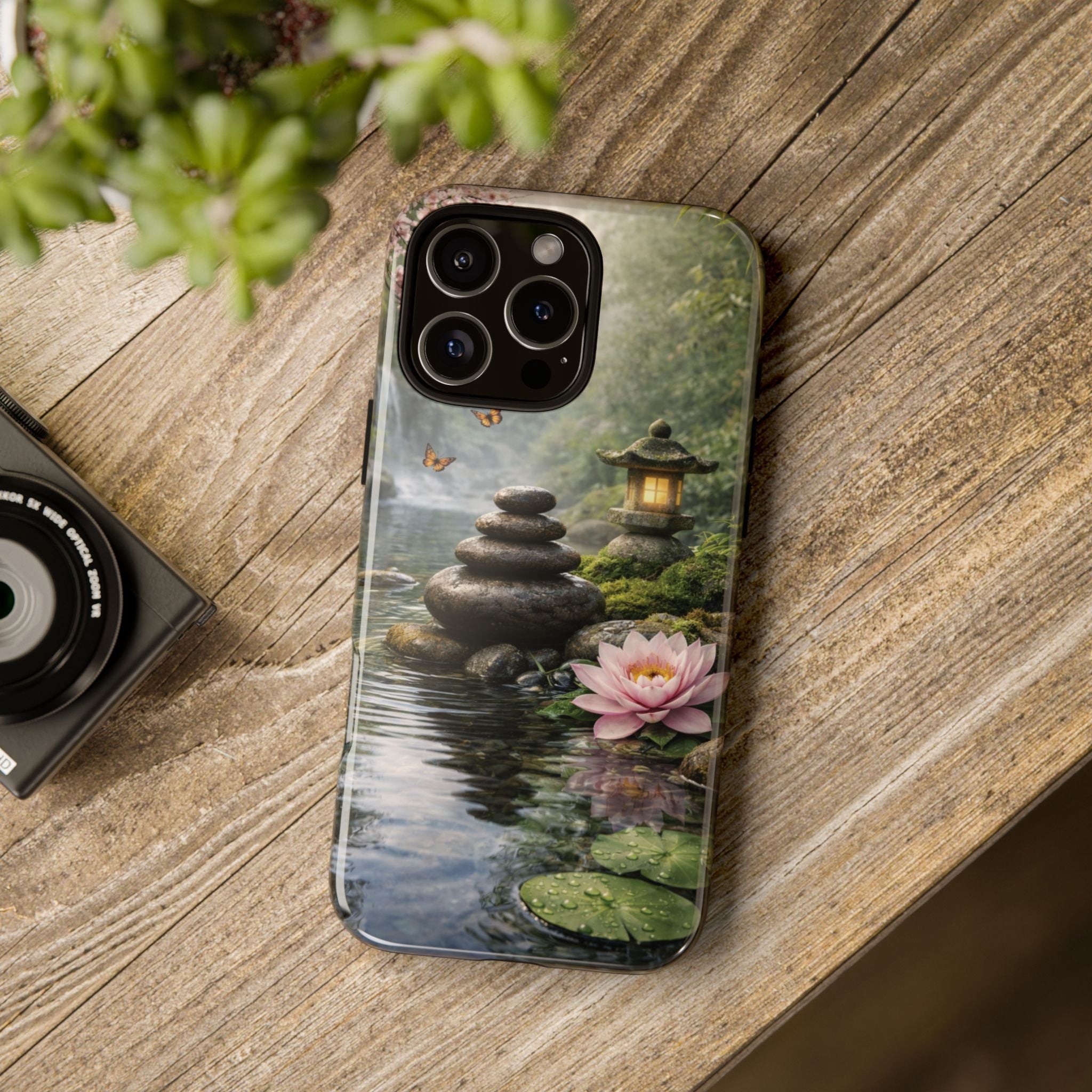Still Waters Lotus Phone Case phone case with nature-inspired artwork - product view 51