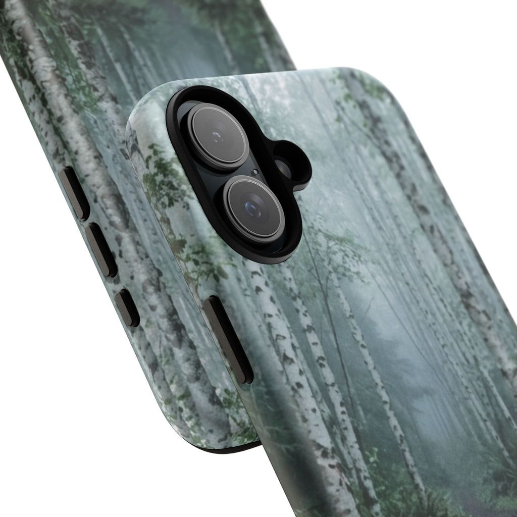 Twilight Birch Tree Path Phone Case