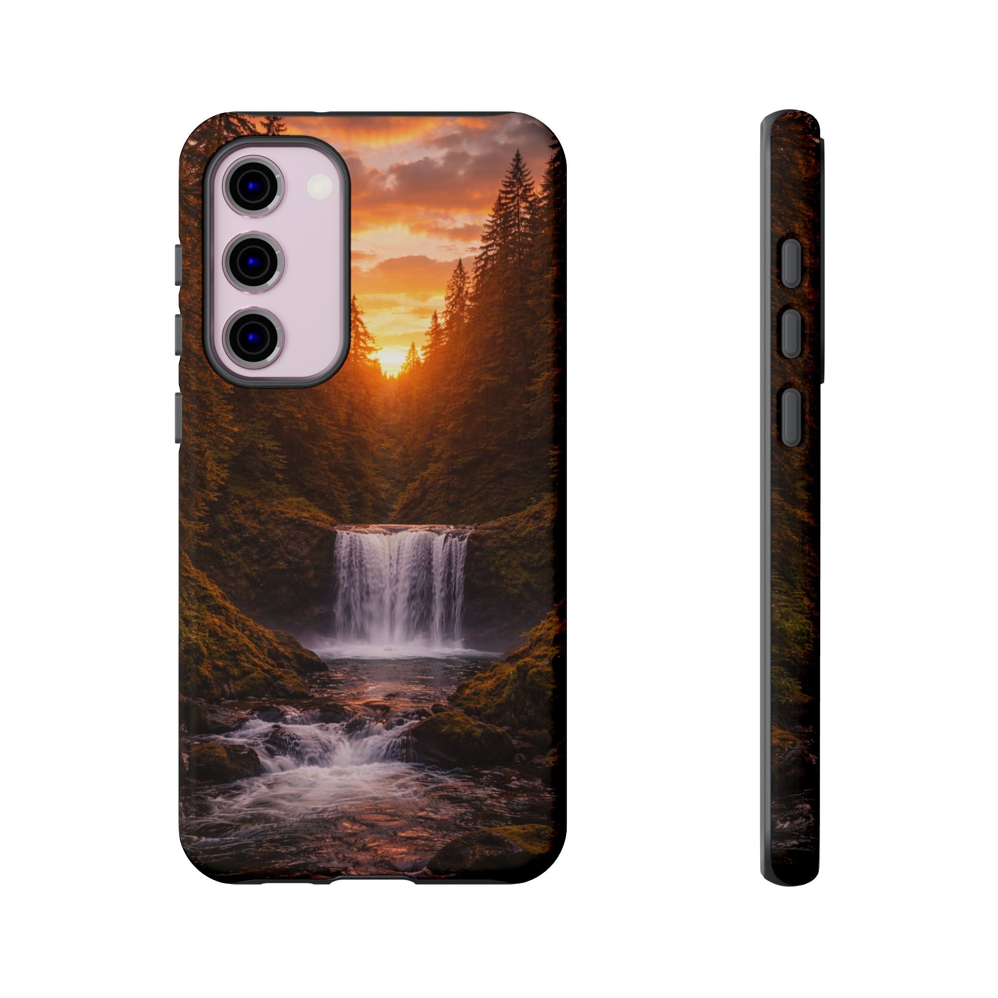 Evergreen Waterfall Phone Case phone case with nature-inspired artwork - product view 26