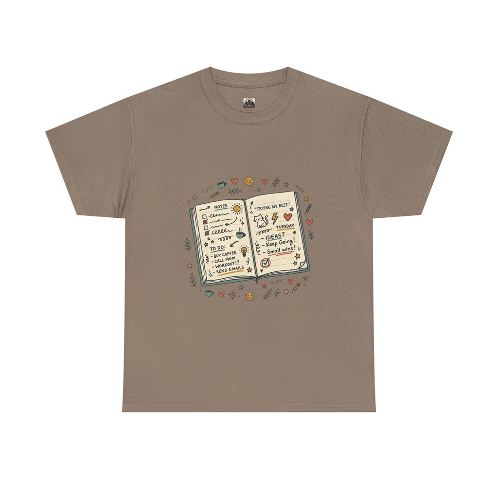 Artsy Illustration T journal with nature-inspired artwork - product view 5