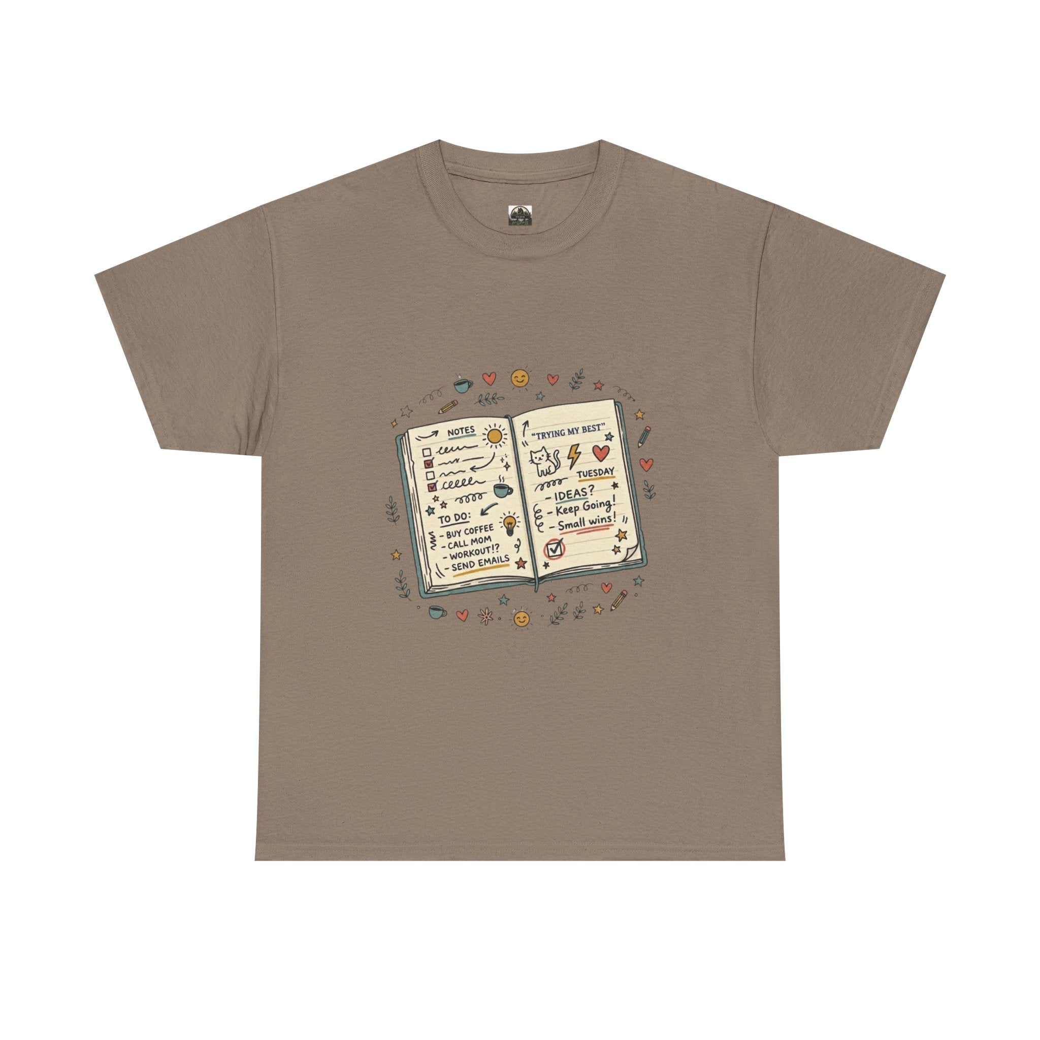 Artsy Illustration T journal with nature-inspired artwork - product view 5