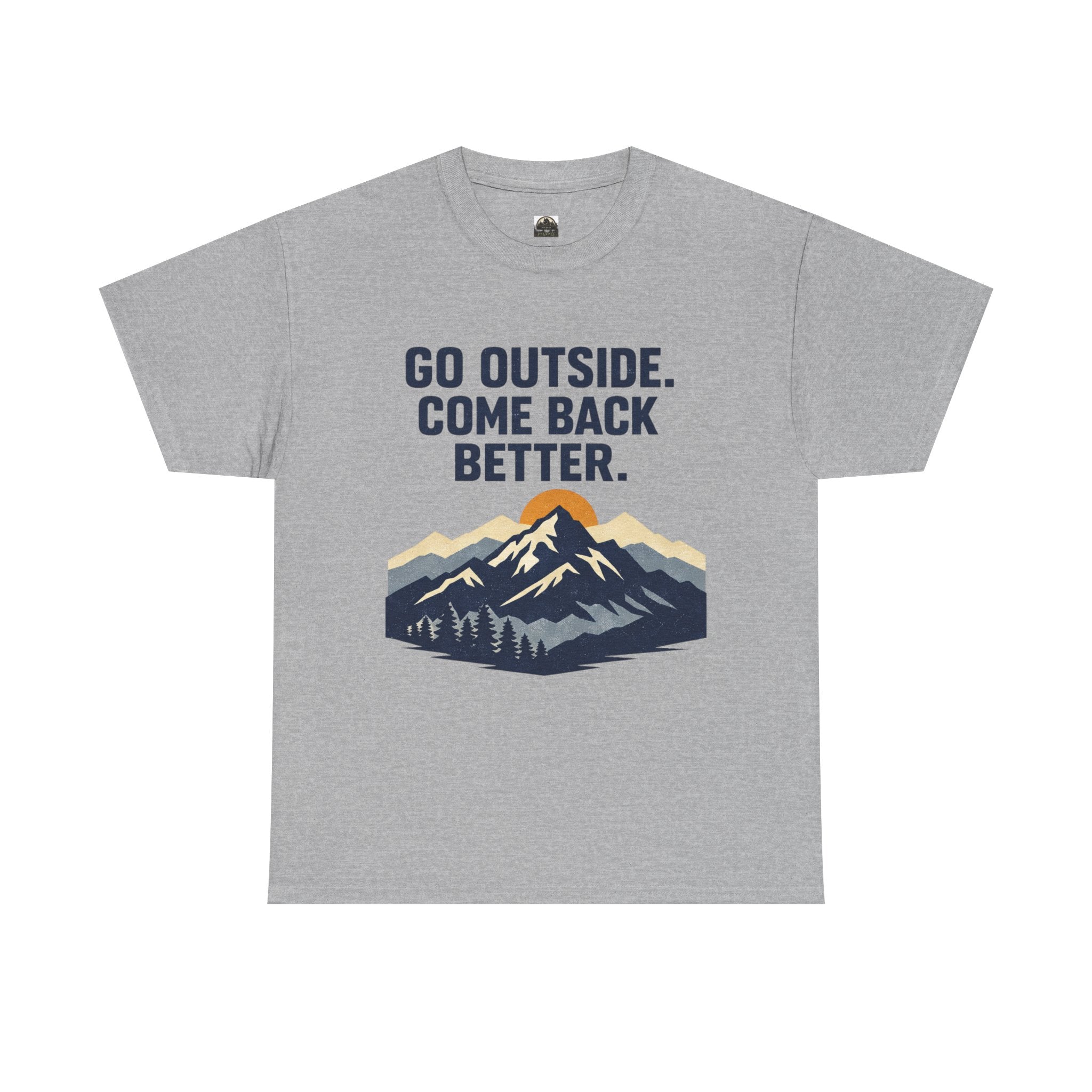 Go Outside Come Back Better T t-shirt with nature-inspired artwork - product view 3