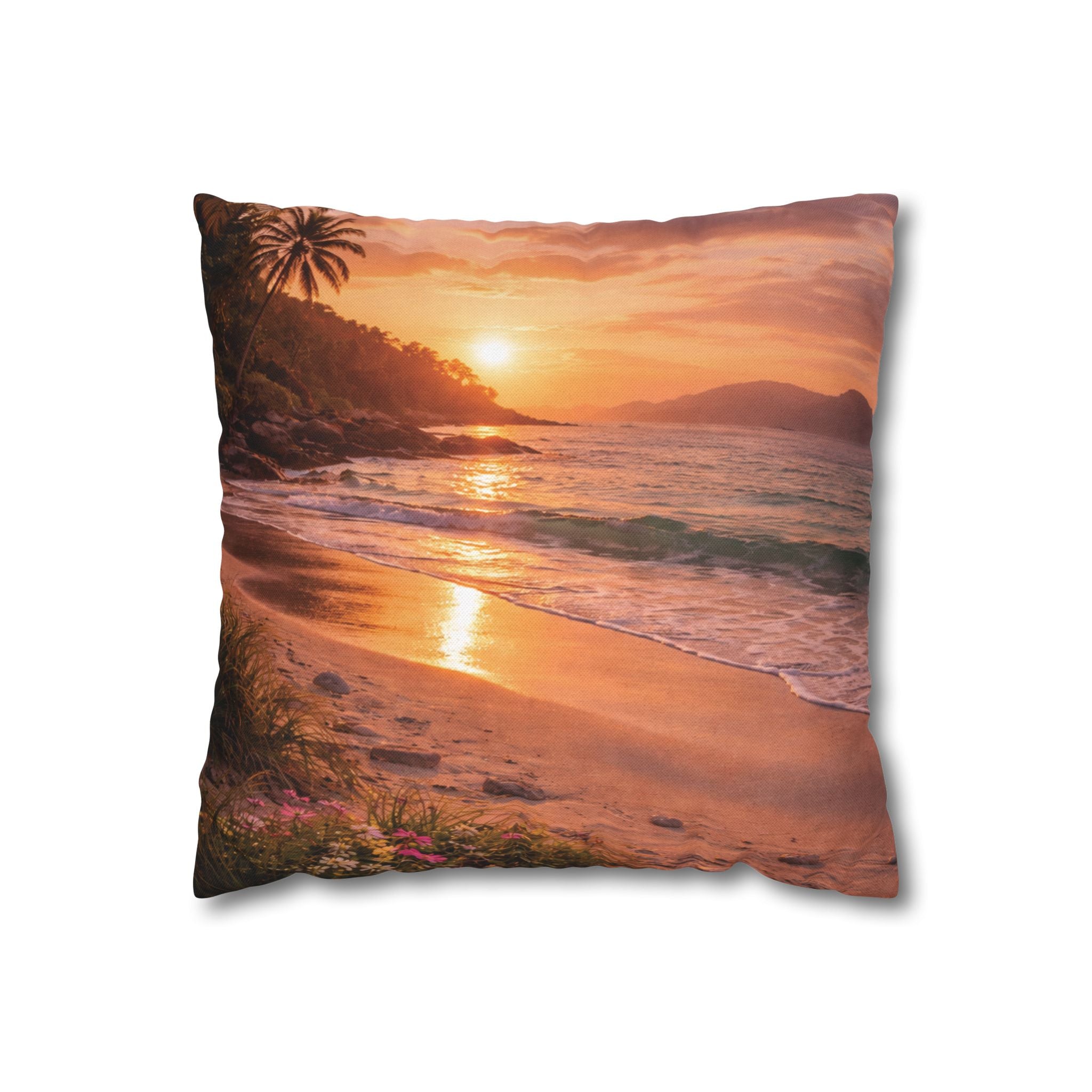 Coastal Sunset Pillow Cover