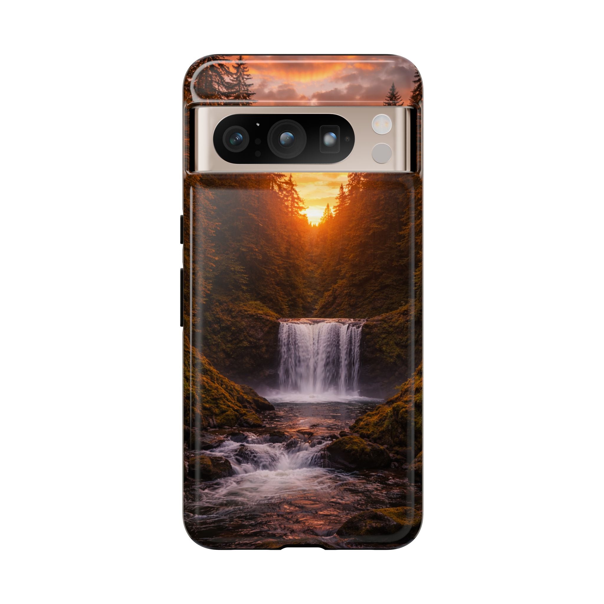 Evergreen Waterfall Phone Case phone case with nature-inspired artwork - product view 37