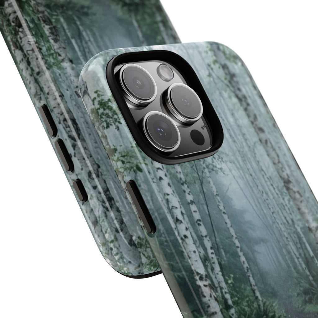 Twilight Birch Tree Path Phone Case