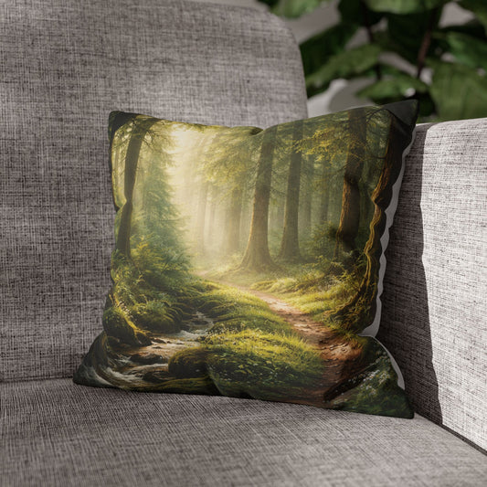 Forest Trail Stream 14x14 Pillow Cover