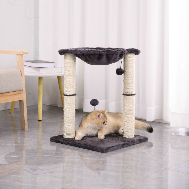 Integrated Cat Scratching Pillar Toy with Nest uncategorized / needs cleanup with nature-inspired artwork - product view 3