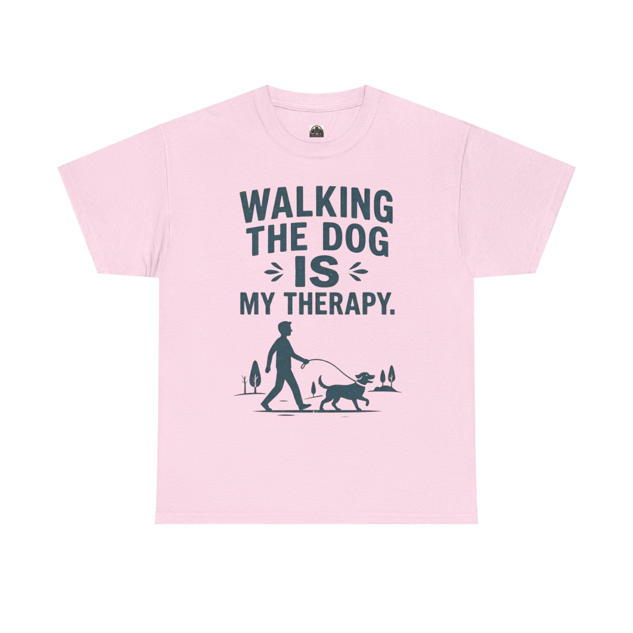 Walking the Dog Is My Therapy T t-shirt with nature-inspired artwork - product view 11